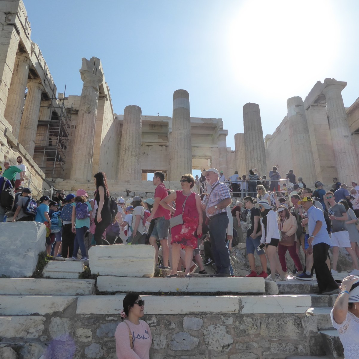 Drukte op de Acropolis,&nbsp;Athene
