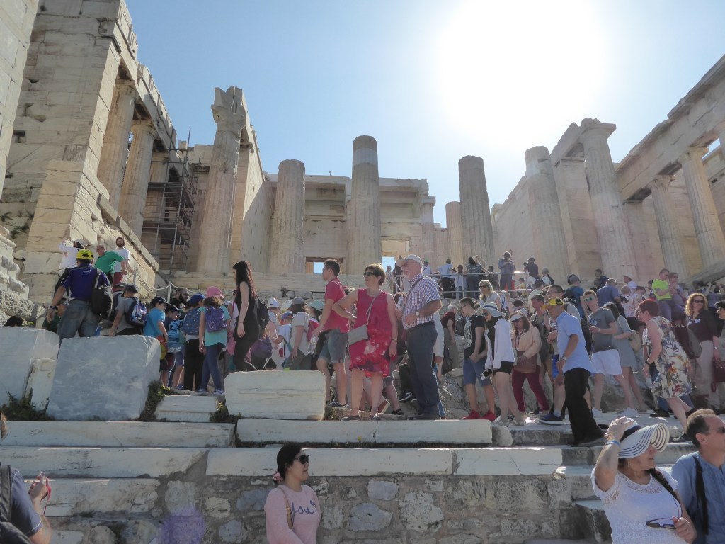 Drukte op de Acropolis,&nbsp;Athene
