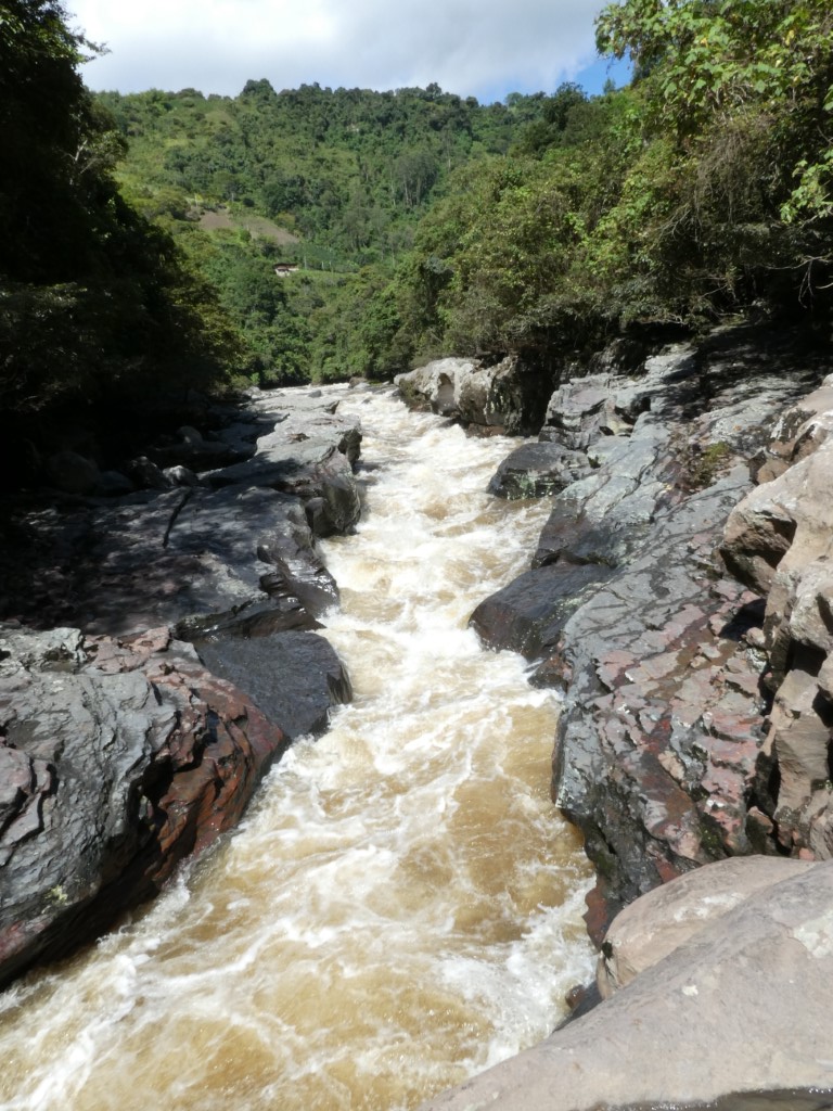 Stroomvernauwing in de Magdalenarivier