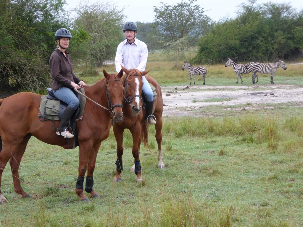Paardrijden tussen de zebra’s en antilopen, Lake Mburo Nationaal&nbsp;Park