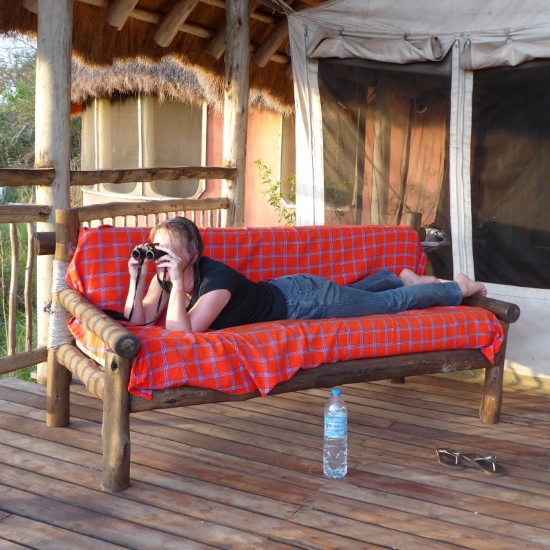 Erg relaxed op zoek naar wild, Mihingo&nbsp;Lodge