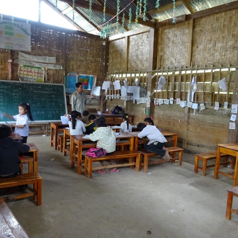 School, Sop Jam dorp, Nong Khiaw