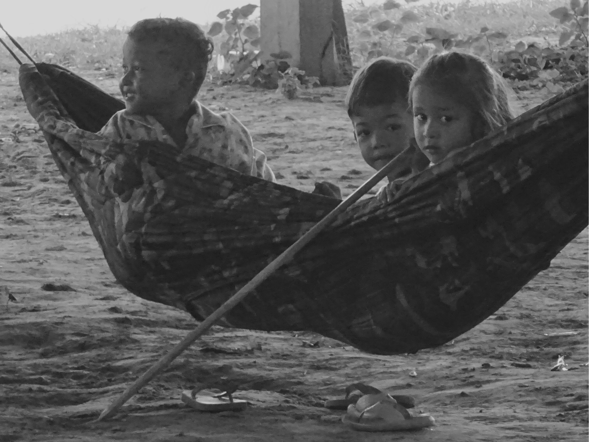 children in hammock