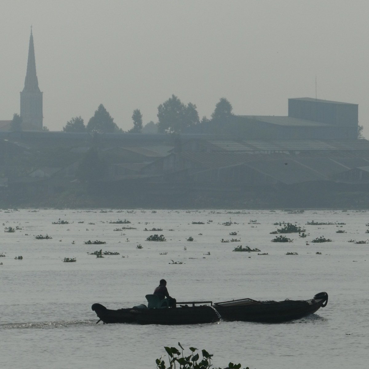 Zonsondergang op de&nbsp;Mekong