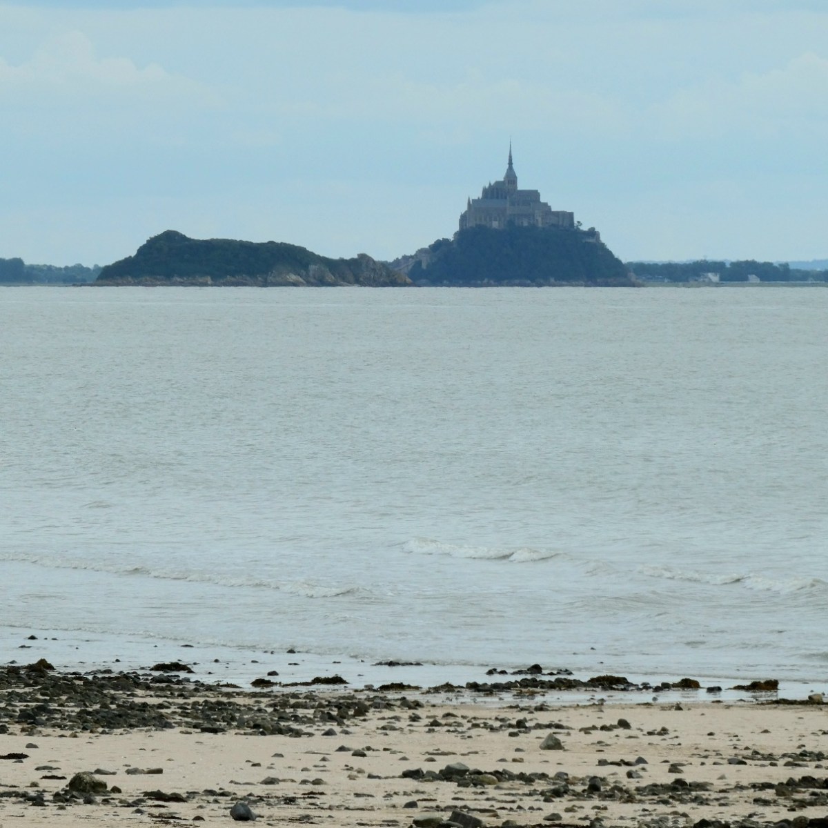 Zicht op Mont St. Michel over de&nbsp;baai